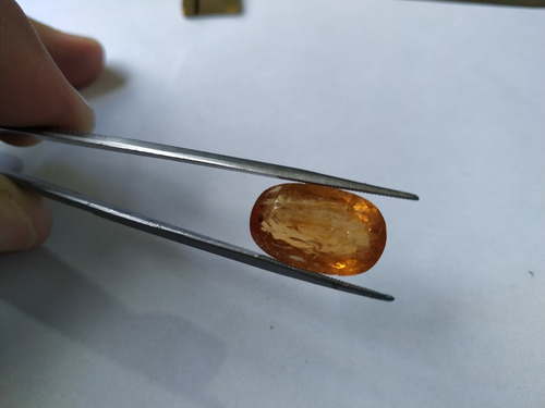 Topazio Imperial Extra Oval 16 Ct , 12 X 18 Mm Laranja Forte