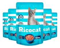 Comprar Pack X5 Comida Húmeda Para Gato Ricocat Sabores Marinos 85gr