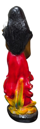 Imagen Artesanal Pomba Gira Con Calavera 40cm Altura Yeso Pomba Gira Con Calavera