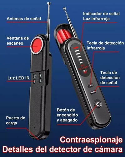 Detector De Cámara Mini Espía Micrófono Y Rastreador Gps