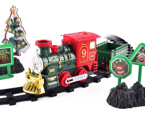 Brinquedo De Trem Elétrico De Natal Com Fumo Do Vapor
