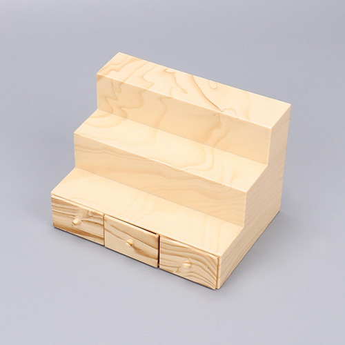 3 X 1/12 Estantería De Casa De Muñecas Muebles Grano De