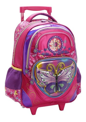 Mochila escolar Chenson 8731540 cor rosa