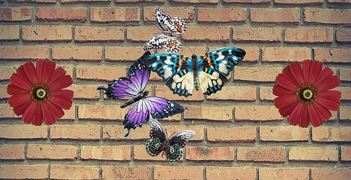 Osw Mariposas De Metal En Vuelo Para Decoración De Pared De