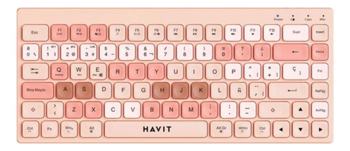 Kit Teclado Y Mouse Inalámbrico Havit Kb831wb Rosa