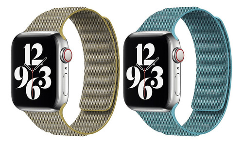 2 Correas Denim Loop Para Apple Watch Ultra Series 9 8 7 Se