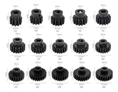 Engranaje De Motor M1.5, 8 Mm, 15 T, 1 Pieza, Engranaje De M