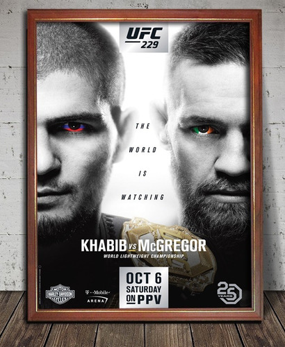 Ufc 229 Khabib  Vs Mcgregor Poster En Cuadro Para Colgar