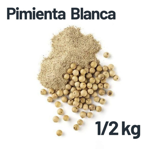 Pimienta Blanca Molida 1/2 Kg