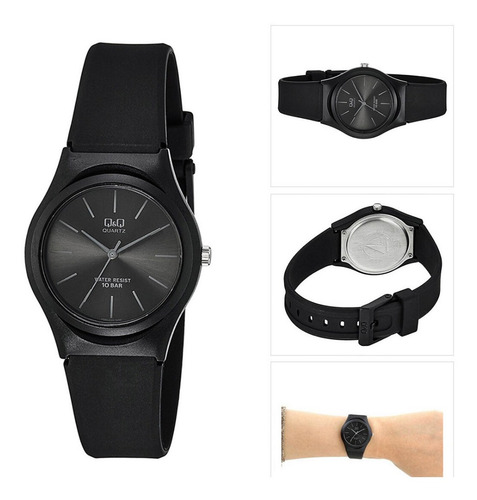 Relógio Infantil Masculino Preto Q&q Prova D'água Silicone