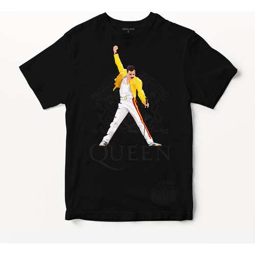 Remera Queen Freddy Mercury 002 (negra:) Ideas Mvd