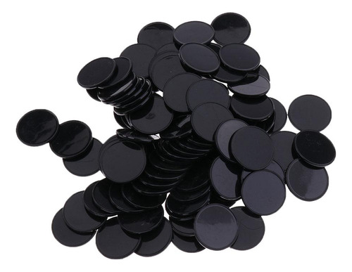 Monedas De De Plástico Negro De 100 Piezas 25 Mm Que