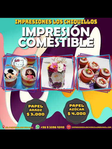 Impresiones Comestibles Papel De Arroz Y Papel De Azúcar 