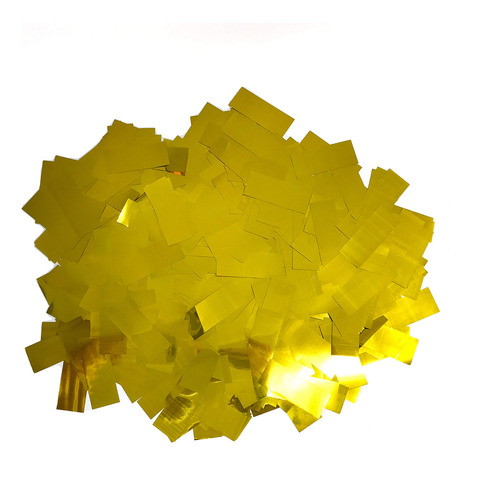 Cañones De Confeti Rectangular Metalico Dorado 6 Piezas 30c