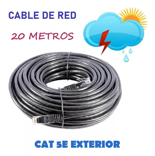 Cable De Red Internet Utp Cat5e 20 Mts Exterior