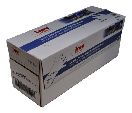 Cajas Guantes Tacto Veterinario Imv Frances 150 Unidades Color Verde Oscuro Talle Xl