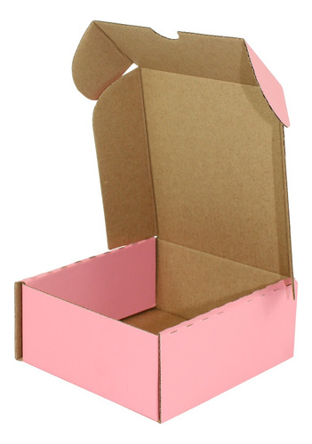 Caja Para Envios E-commerce 12x12x5cm Paquete 10 Pzas Rosa