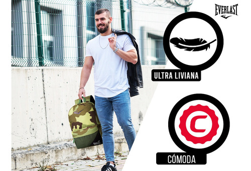 Imagen 8 de 10 de Mochila Everlast Militar Liviana Deporte Diseño Premium Tsr!