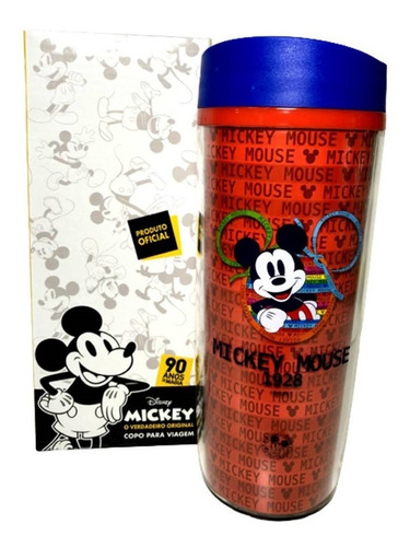 Copo Plástico 500 Ml 90 Anos Mickey Mouse - Zona Criativa