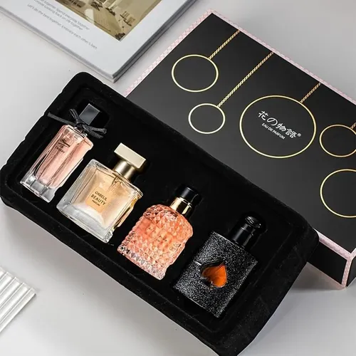 Kit Perfume Feminino Presente 4 Fragrâncias Florais Frutadas 105