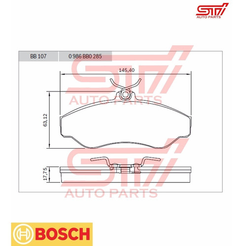 Imagem 2 de 2 de Pastilha Freio Bosch S10 2.4 Bb107 2001 2002 2003 2004 2005