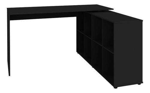 Mesa Para Escritório Extensível Escrivaninha Nero Preto