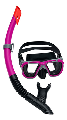 Set Snorkel Y Máscara Buceo Vidrio Temp Inspira Pro Bestway