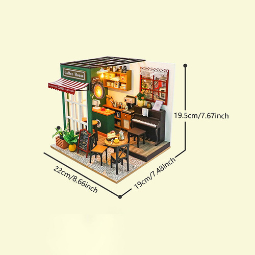 Aplicável A Kits De Construcción De Cafetería En Miniatura,