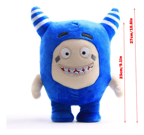 Peluche Soft Oddbods De 23 Cm Con El Logotipo De Newt Bubble