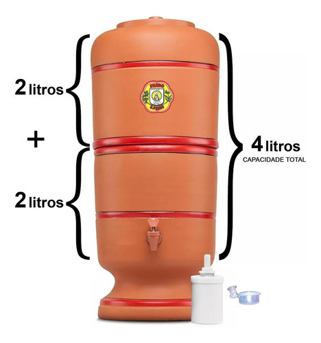 Filtro De Barro São Pedro 2 Litros