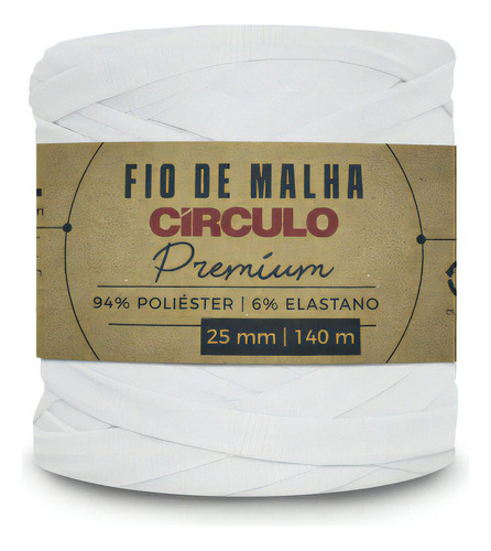 Fio De Malha Círculo Premium - Ideal Artesanato E Crochê Cor 8001 - BRANCO