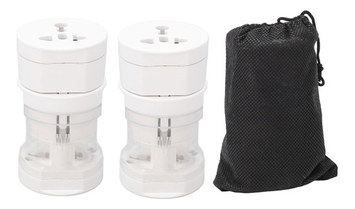 World Travel Adapter, 2 Unidades, Carcasa Aislante Abs Unive