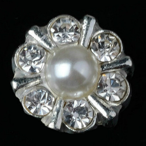 Hebilla De Perlas Y Diamantes De Imitación De 12 Mm 40pcs