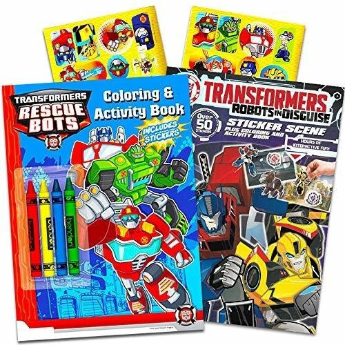 Juego De Colorear Y De Actividades Transformers Rescue Bots