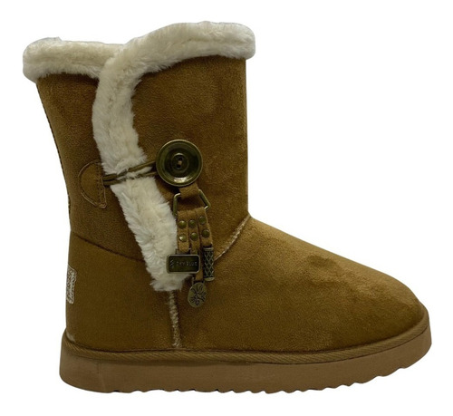 Imagen 1 de 3 de Pantubota Con Piel Sky Blue Abbey Boton Apliques