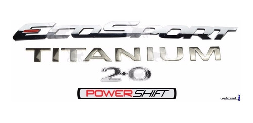 Emblemas Ecosport Titanium 2.0 Power Shift - 2013 À 2017