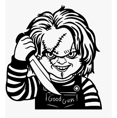 Sticker Calcomania Decorativa Chucky Terror Vinil