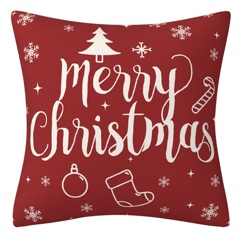 4 Pz Fundas De Almohada Para Decoración Navideña De 45*45 Cm