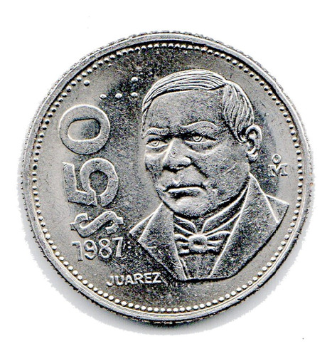 Moneda  50 Pesos Juarez 1987 Flor De Cuño  L1h12r4c2
