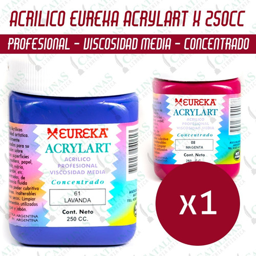 Eureka Acrilico Acrylart X 250 Cc X Unidad Local Microcentro