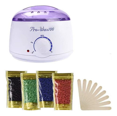 Imagen 1 de 9 de Maquina Olla Depilatoria + 400g De Cera + 10 Paletas