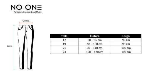 Imagen 3 de 3 de Pantalones De Gabardina Talla Extra Para Mujer