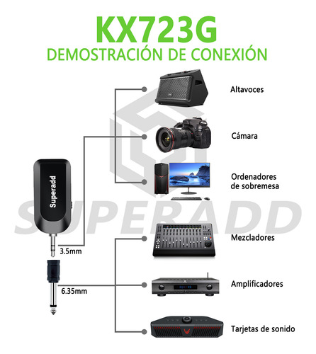 Micrófono Inalámbrico Superadd Su-723 Para Arpa