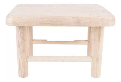 Banco Pequeño De Madera De Pino Natural Resistente + Envio