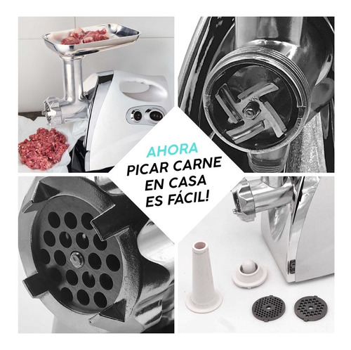 Imagen 5 de 10 de Picadora De Carne Potente 1800w Garantia Ken Brown Calidad!!