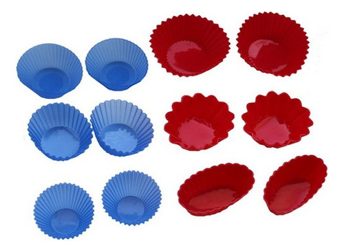 Mini Moldes Silicona Postre Formas Varias Set X12 