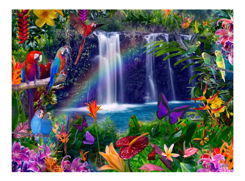 Rompecabezas Wuundentoy Premium Edition 500 pzas, Cascada Arcoiris