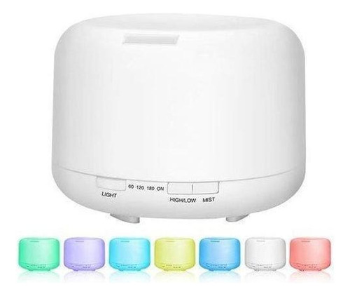 Umidificador De Ar Purificador Aroma Difusor Led 300ml Cor Branco