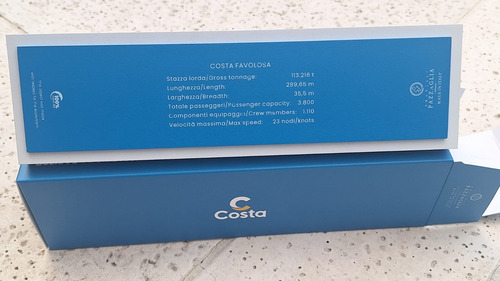 Crucero Costa Favolosa A Escala Hierro Azul Acero