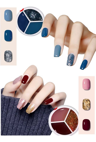 6 Colores Gel Solido En Crema Semipermanente Esmalte De Uñas Mix 1